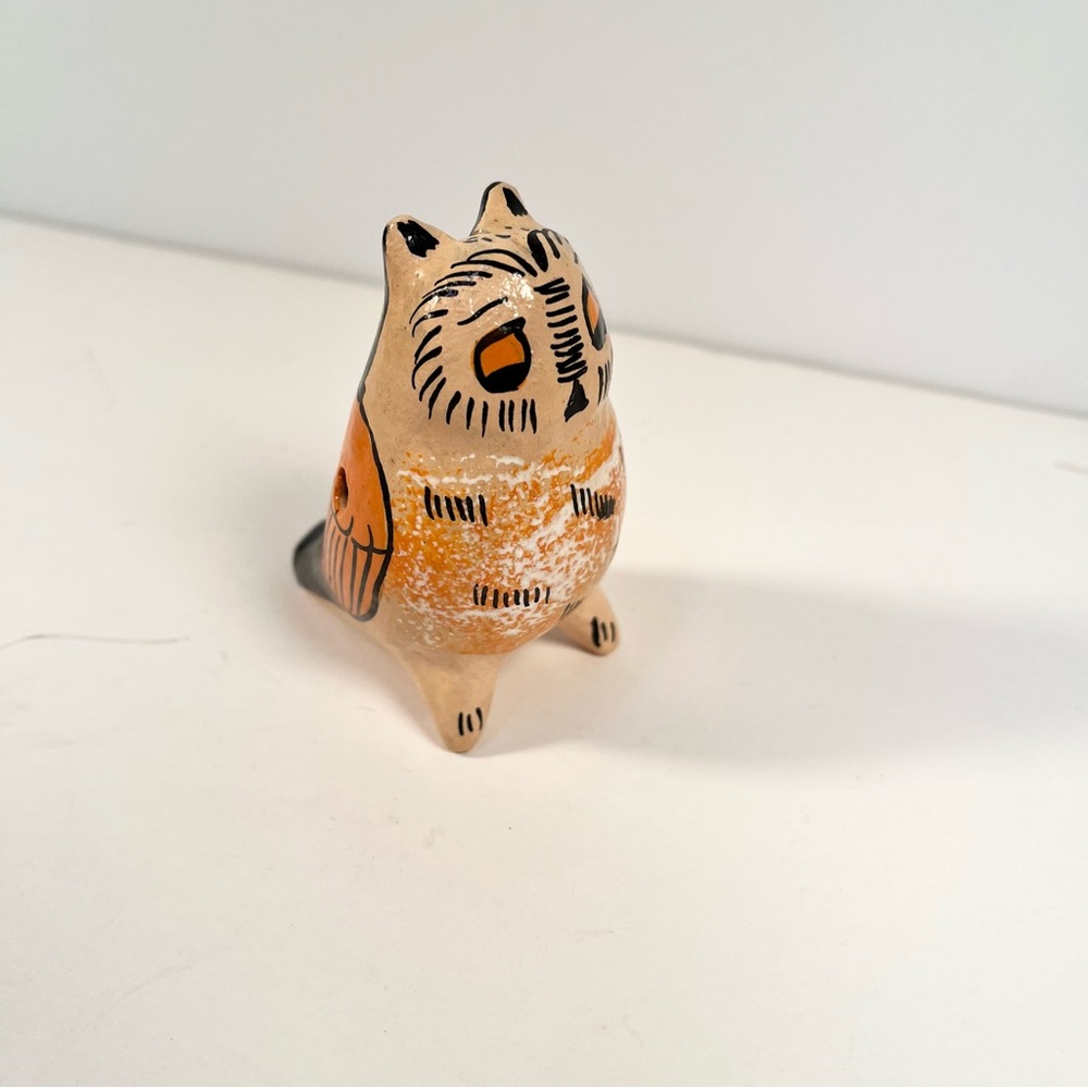 Owl ocarina flute instrument folk art